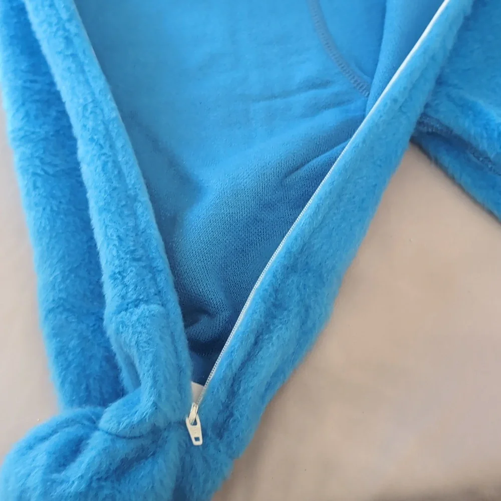 Vintage Children's Size 3T Paddington Bear Blue Footed Zip Up Pajamas